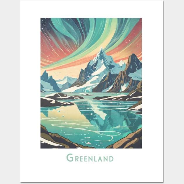 Travel Retro Vintage - Enchanted Greenland Wall Art by POD24